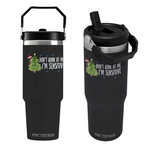 Christmas Marcus The Worm Flip Straw Tumbler Dont Honk At Me Im Sensitive Funny Brainrot Meme TS10 One Size: 30 oz Black Print Your Wear