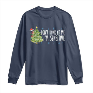 Christmas Marcus The Worm Long Sleeve Shirt Dont Honk At Me Im Sensitive Funny Brainrot Meme TS10 Navy Print Your Wear