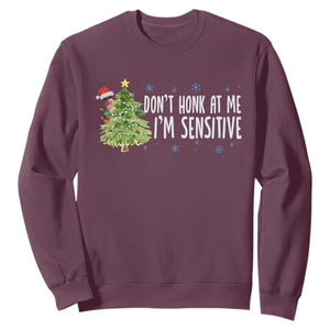 Christmas Marcus The Worm Sweatshirt Dont Honk At Me Im Sensitive Funny Brainrot Meme TS10 Maroon Print Your Wear