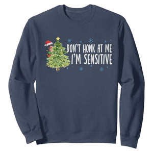 Christmas Marcus The Worm Sweatshirt Dont Honk At Me Im Sensitive Funny Brainrot Meme TS10 Navy Print Your Wear