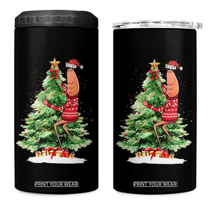 Marcus The Worm Christmas 4 in 1 Can Cooler Tumbler Funny Brain Rot Meme TS10 One Size: 16 oz Black Print Your Wear