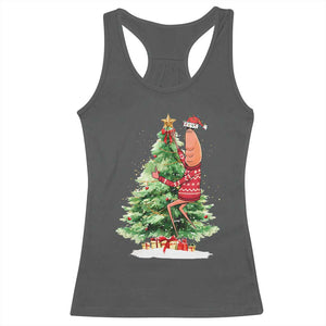Marcus The Worm Christmas Racerback Tank Top Funny Brain Rot Meme TS10 Dark Heather Print Your Wear