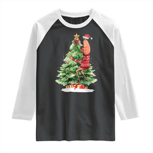 Marcus The Worm Christmas Raglan Shirt Funny Brain Rot Meme TS10 Black White Print Your Wear