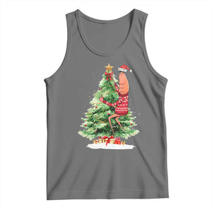Marcus The Worm Christmas Tank Top Funny Brain Rot Meme TS10 Black Heather Print Your Wear