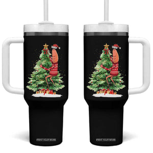 Marcus The Worm Christmas Tumbler With Handle Funny Brain Rot Meme TS10 One Size: 40 oz Black Print Your Wear
