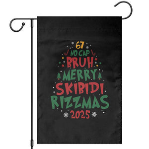 Funny Six Seven 67 Meme Christmas Tree Garden Flag Funny 6 7 Bruh Gen Alpha Slang Viral Meme TS10 Black Print Your Wear