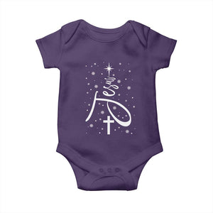 Jesus Christmas Tree Baby Onesie Christian Faith TS10 Purple Print Your Wear