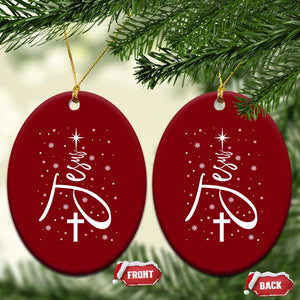 Jesus Christmas Tree Ceramic Ornament Christian Faith TS10 Print Your Wear
