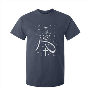 Jesus Christmas Tree T Shirt For Kid Christian Faith TS10 Navy Print Your Wear