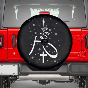 Jesus Christmas Tree Spare Tire Cover Christian Faith TS10 Black Print Your Wear