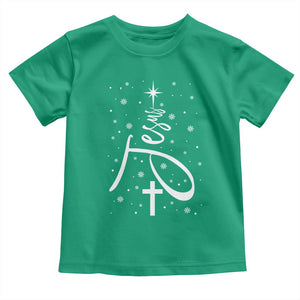 Jesus Christmas Tree Toddler T Shirt Christian Faith TS10 Irish Green Print Your Wear