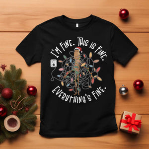 Marcus The Worm Christmas T Shirt I'm Fine Everything Is Fine School Counselor Mental Health TS10 Black Print Your Wear