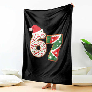 67 Christmas Throw Blanket Funny Six Seven 6 7 Meme Pajamas Gen Alpha Slang TS10 Print Your Wear