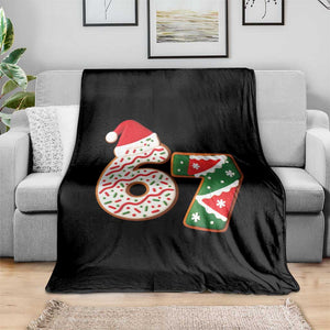 67 Christmas Throw Blanket Funny Six Seven 6 7 Meme Pajamas Gen Alpha Slang TS10 Print Your Wear