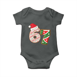 67 Christmas Baby Onesie Funny Six Seven 6 7 Meme Pajamas Gen Alpha Slang TS10 Dark Heather Print Your Wear