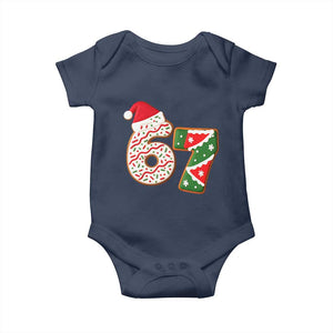 67 Christmas Baby Onesie Funny Six Seven 6 7 Meme Pajamas Gen Alpha Slang TS10 Navy Print Your Wear