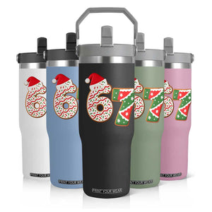 67 Christmas Flip Straw Tumbler Funny Six Seven 6 7 Meme Pajamas Gen Alpha Slang TS10 Print Your Wear