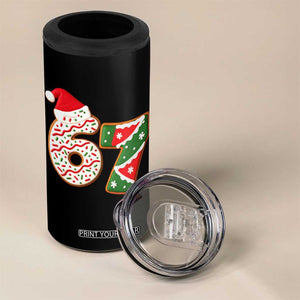 67 Christmas 4 in 1 Can Cooler Tumbler Funny Six Seven 6 7 Meme Pajamas Gen Alpha Slang TS10 Print Your Wear