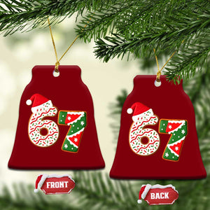 67 Christmas Ceramic Ornament Funny Six Seven 6 7 Meme Pajamas Gen Alpha Slang TS10 Print Your Wear