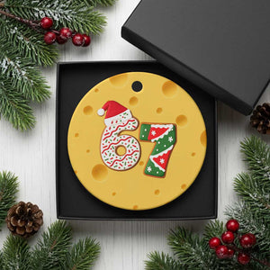 67 Christmas Ceramic Ornament Funny Six Seven 6 7 Meme Pajamas Gen Alpha Slang TS10 1pc Yellow Cheese Print Your Wear