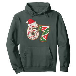67 Christmas Hoodie Funny Six Seven 6 7 Meme Pajamas Gen Alpha Slang TS10 Dark Forest Green Print Your Wear