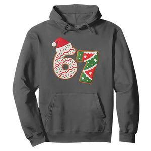 67 Christmas Hoodie Funny Six Seven 6 7 Meme Pajamas Gen Alpha Slang TS10 Dark Heather Print Your Wear