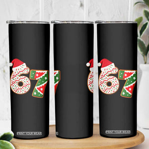 67 Christmas Skinny Tumbler Funny Six Seven 6 7 Meme Pajamas Gen Alpha Slang TS10 Print Your Wear