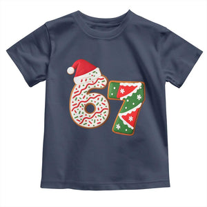 67 Christmas Toddler T Shirt Funny Six Seven 6 7 Meme Pajamas Gen Alpha Slang TS10 Navy Print Your Wear