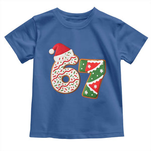 67 Christmas Toddler T Shirt Funny Six Seven 6 7 Meme Pajamas Gen Alpha Slang TS10 Royal Blue Print Your Wear