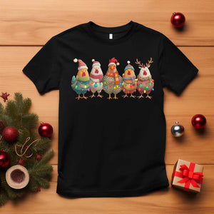 Funny Christmas Chicken T Shirt Funny Xmas Chickens Animals Farm Lover Gift TS10 Black Print Your Wear