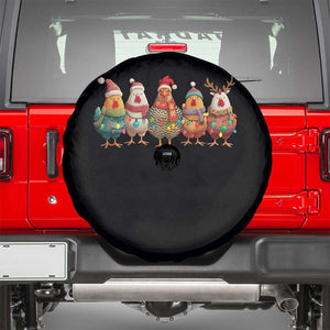 Funny Christmas Chicken Spare Tire Cover Funny Xmas Chickens Animals Farm Lover Gift TS10 Black Print Your Wear