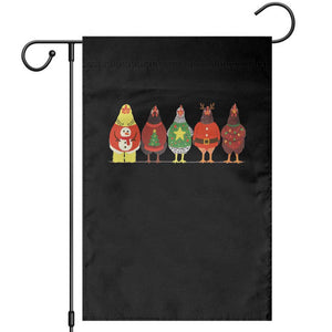 Сute Christmas Chickens Garden Flag Funny Xmas Chickens Farm Animals Lover Gift TS10 Black Print Your Wear