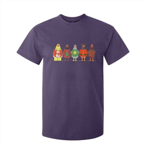 Сute Christmas Chickens T Shirt For Kid Funny Xmas Chickens Farm Animals Lover Gift TS10 Purple Print Your Wear
