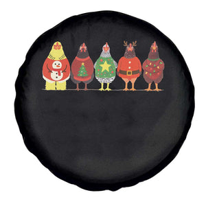Сute Christmas Chickens Spare Tire Cover Funny Xmas Chickens Farm Animals Lover Gift TS10 Print Your Wear