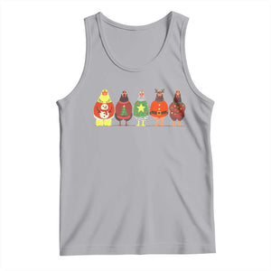 Сute Christmas Chickens Tank Top Funny Xmas Chickens Farm Animals Lover Gift TS10 Athletic Heather Print Your Wear