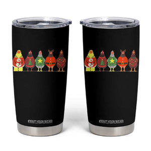 Сute Christmas Chickens Tumbler Cup Funny Xmas Chickens Farm Animals Lover Gift TS10 Black Print Your Wear