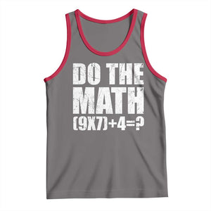 Do The Math 67 Meme Tank Top Funny Six Seven Meme Brainrot Math Teacher TS10 Deep Heather Red Print Your Wear