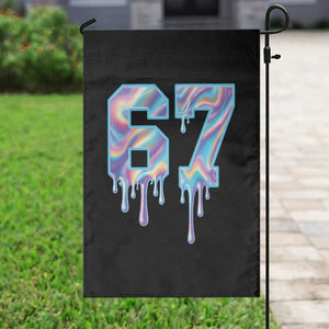 Baseball Drip Number 67 Player Garden Flag Funny Six Seven Meme 67th Birthday Holographic Dripping TS10 Print Your Wear