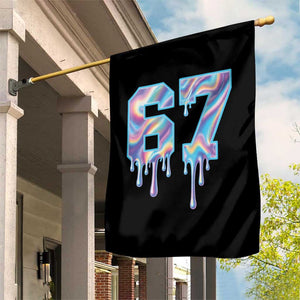 Baseball Drip Number 67 Player Garden Flag Funny Six Seven Meme 67th Birthday Holographic Dripping TS10 Print Your Wear