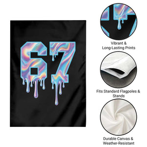 Baseball Drip Number 67 Player Garden Flag Funny Six Seven Meme 67th Birthday Holographic Dripping TS10 Print Your Wear