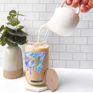 Baseball Drip Number 67 Player Glass Can Funny Six Seven Meme 67th Birthday Holographic Dripping TS10 Print Your Wear