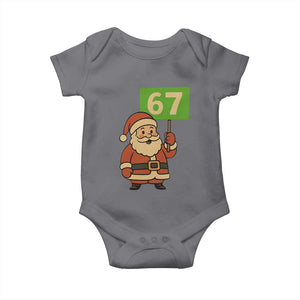 67 Christmas Baby Onesie Funny Six Seven Meme Brainrot Santa Claus Boys TS10 Charcoal Print Your Wear