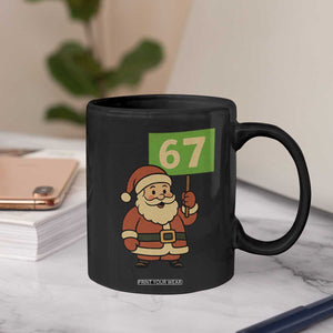 67 Christmas Coffee Mug Funny Six Seven Meme Brainrot Santa Claus Boys - Print Your Wear