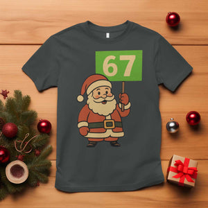 67 Christmas T Shirt Funny Six Seven Meme Brainrot Santa Claus Boys TS10 Dark Heather Print Your Wear