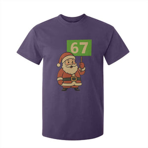 67 Christmas T Shirt For Kid Funny Six Seven Meme Brainrot Santa Claus Boys TS10 Purple Print Your Wear