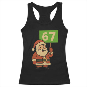 67 Christmas Racerback Tank Top Funny Six Seven Meme Brainrot Santa Claus Boys TS10 Black Print Your Wear