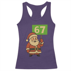 67 Christmas Racerback Tank Top Funny Six Seven Meme Brainrot Santa Claus Boys TS10 Purple Print Your Wear