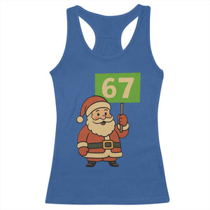 67 Christmas Racerback Tank Top Funny Six Seven Meme Brainrot Santa Claus Boys TS10 Royal Blue Print Your Wear