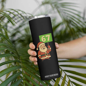 67 Christmas Skinny Tumbler Funny Six Seven Meme Brainrot Santa Claus Boys - Print Your Wear