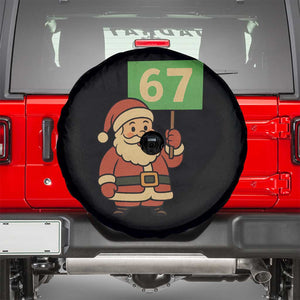 67 Christmas Spare Tire Cover Funny Six Seven Meme Brainrot Santa Claus Boys TS10 Black Print Your Wear